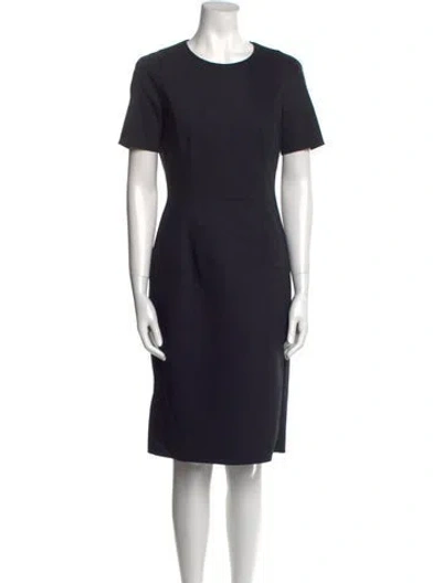 Pre-owned The Row Crew Neck Knee-length Dress In Black