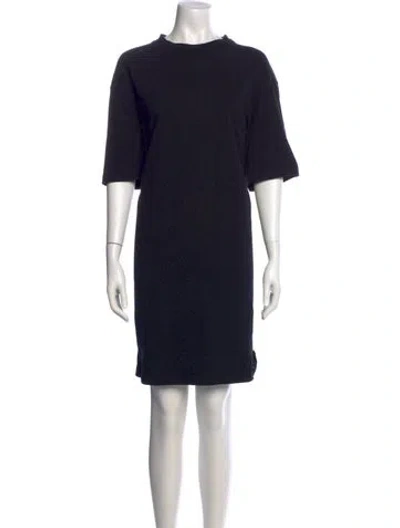 Pre-owned The Row Crew Neck Knee-length Dress In Black