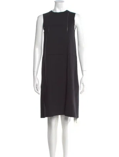 Pre-owned The Row Crew Neck Knee-length Dress In Black