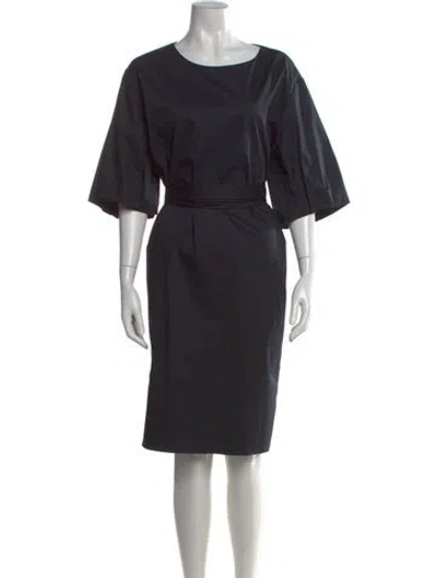 Pre-owned The Row Crew Neck Knee-length Dress In Black