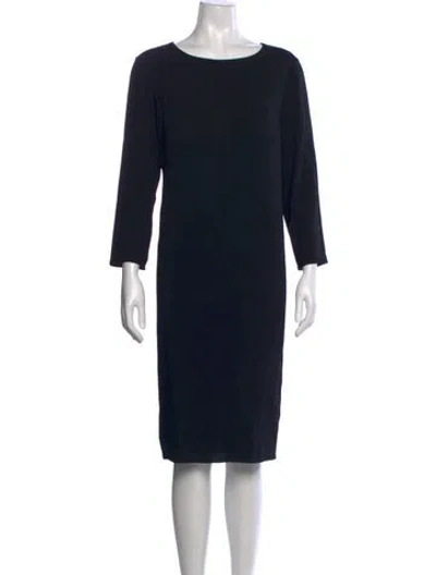 Pre-owned The Row Crew Neck Knee-length Dress In Black