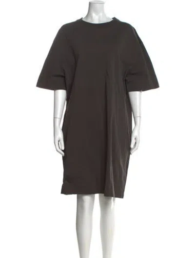 Pre-owned The Row Crew Neck Knee-length Dress In Green