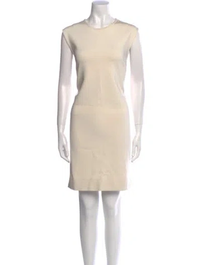 Pre-owned The Row Crew Neck Knee-length Dress In Neutral