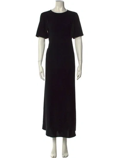 Pre-owned The Row Crew Neck Long Dress In Black