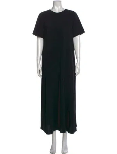 Pre-owned The Row Crew Neck Long Dress In Black