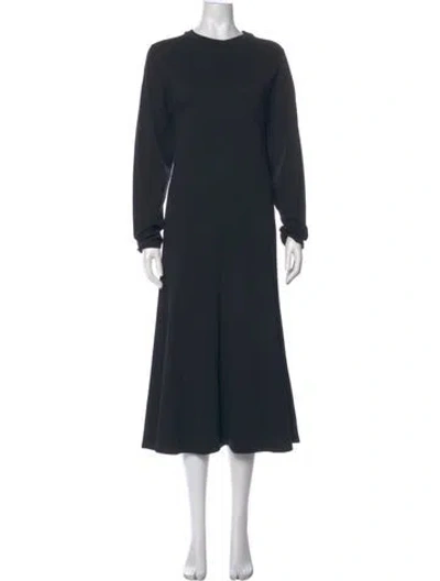 Pre-owned The Row Crew Neck Long Dress In Black