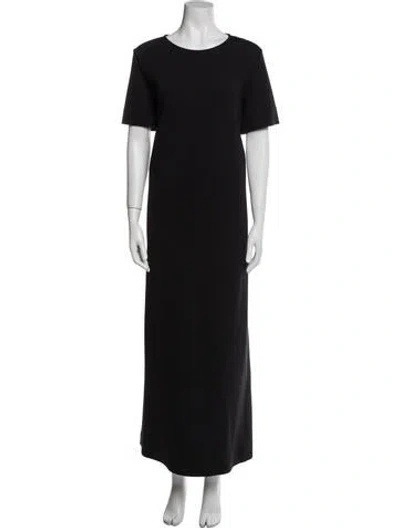 Pre-owned The Row Crew Neck Long Dress In Black