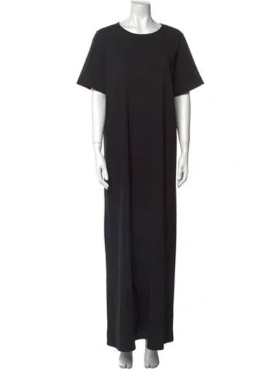 Pre-owned The Row Crew Neck Long Dress In Black