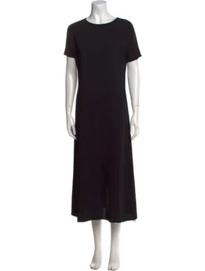 Pre-owned The Row Crew Neck Long Dress In Black