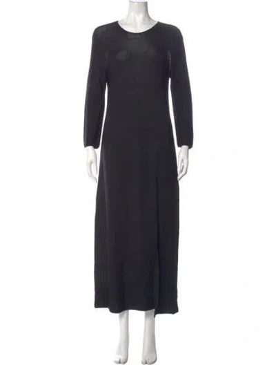 Pre-owned The Row Crew Neck Long Dress In Black