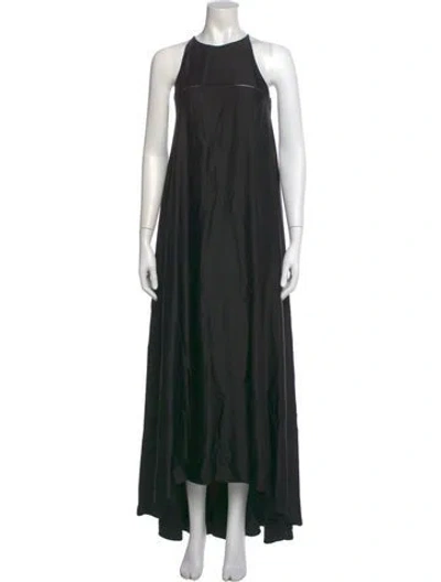 Pre-owned The Row Crew Neck Long Dress In Black