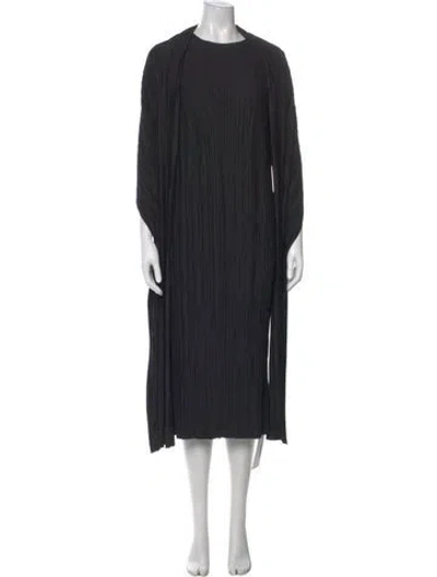 Pre-owned The Row Crew Neck Long Dress In Black