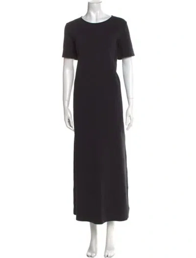 Pre-owned The Row Crew Neck Long Dress In Black