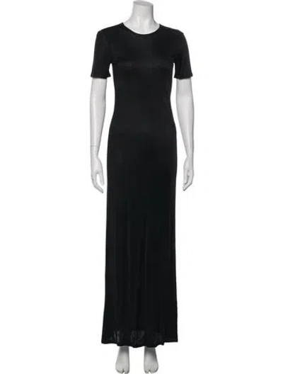 Pre-owned The Row Crew Neck Long Dress In Black