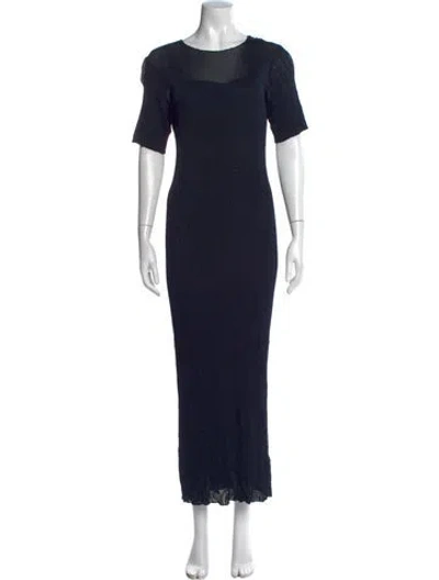 Pre-owned The Row Crew Neck Long Dress In Blue
