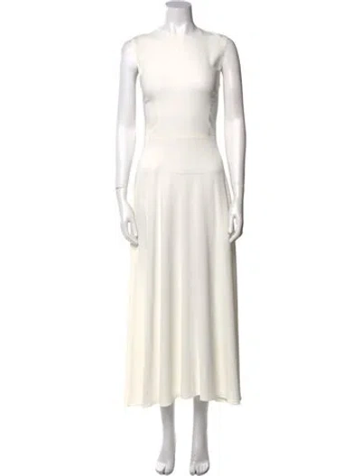 Pre-owned The Row Crew Neck Long Dress In Neutral