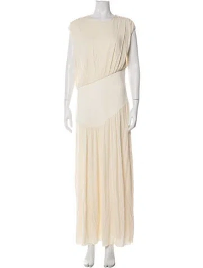Pre-owned The Row Crew Neck Long Dress In Neutral