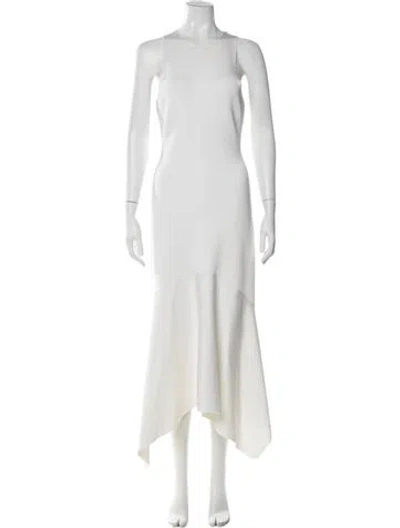 Pre-owned The Row Crew Neck Long Dress In White