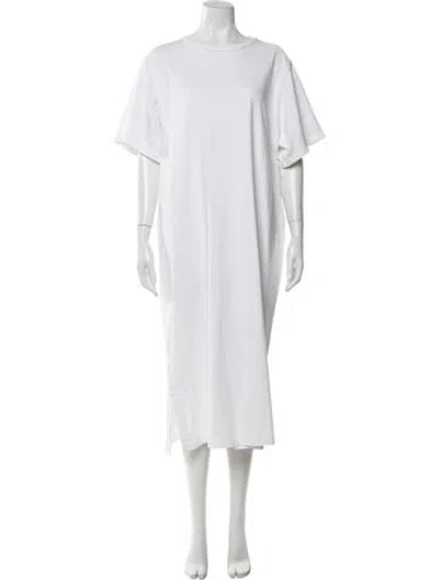 Pre-owned The Row Crew Neck Long Dress In White