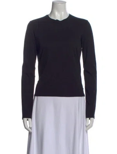 Pre-owned The Row Crew Neck Long Sleeve Top In Black