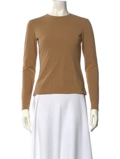 Pre-owned The Row Crew Neck Long Sleeve Top In Brown