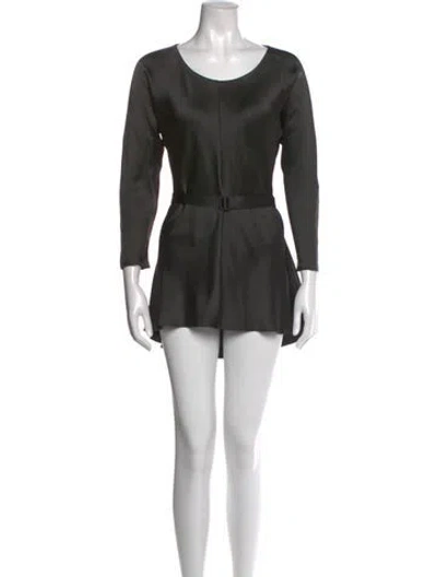 Pre-owned The Row Crew Neck Long Sleeve Top In Gray