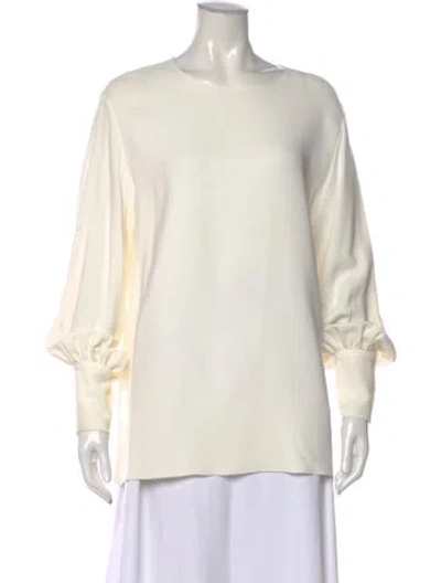 Pre-owned The Row Crew Neck Long Sleeve Top In Neutral