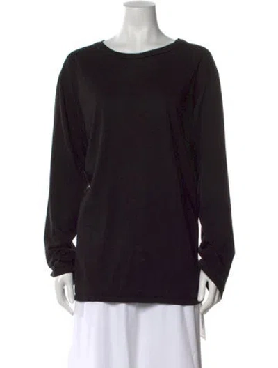 Pre-owned The Row Crew Neck Long Sleeve T-shirt In Black