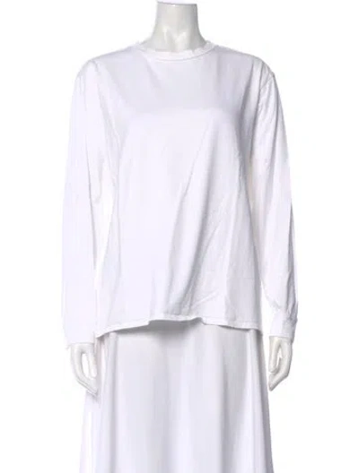 Pre-owned The Row Crew Neck Long Sleeve T-shirt In White