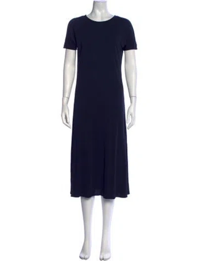 Pre-owned The Row Crew Neck Midi Length Dress In Blue
