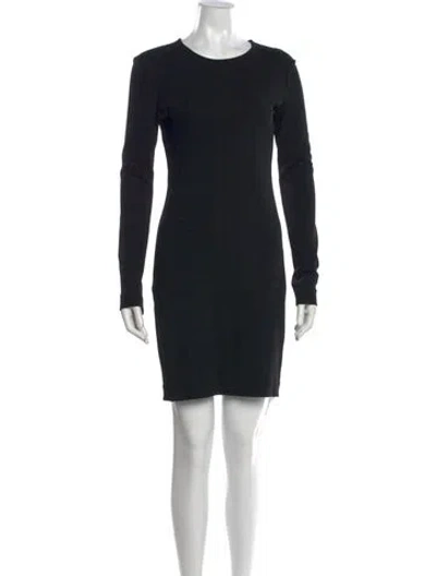 Pre-owned The Row Crew Neck Mini Dress In Black