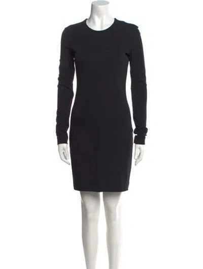 Pre-owned The Row Crew Neck Mini Dress In Black