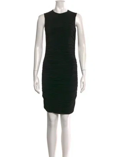Pre-owned The Row Crew Neck Mini Dress In Black