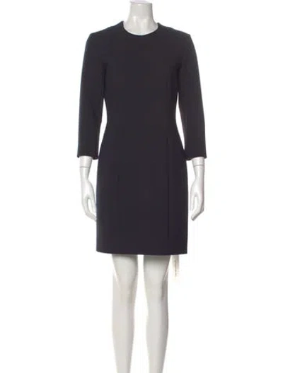 Pre-owned The Row Crew Neck Mini Dress In Black