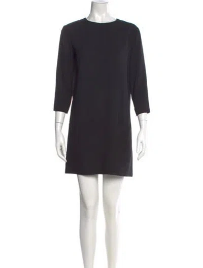 Pre-owned The Row Crew Neck Mini Dress In Black