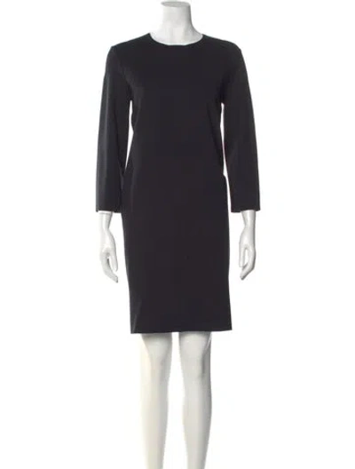 Pre-owned The Row Crew Neck Mini Dress In Black