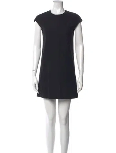 Pre-owned The Row Crew Neck Mini Dress In Black