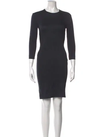 Pre-owned The Row Crew Neck Mini Dress In Black