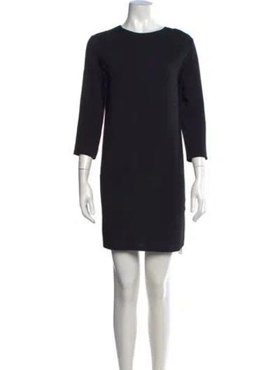 Pre-owned The Row Crew Neck Mini Dress In Black
