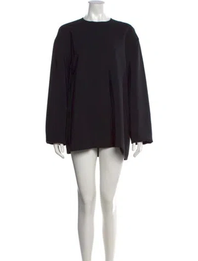 Pre-owned The Row Crew Neck Mini Dress In Black
