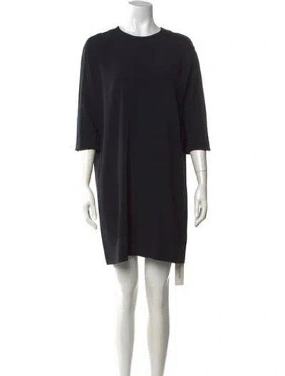 Pre-owned The Row Crew Neck Mini Dress In Black