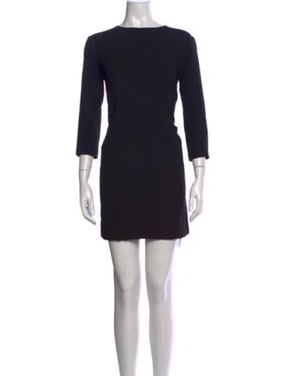 Pre-owned The Row Crew Neck Mini Dress In Black