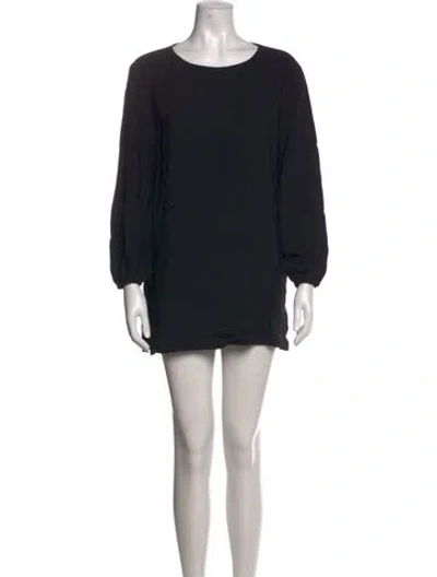 Pre-owned The Row Crew Neck Mini Dress In Black