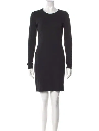 Pre-owned The Row Crew Neck Mini Dress In Black