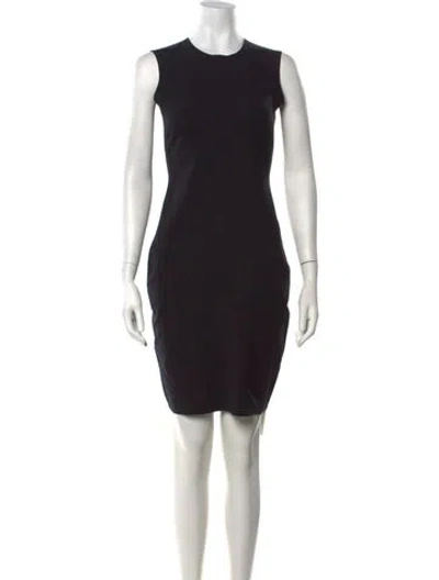 Pre-owned The Row Crew Neck Mini Dress In Black