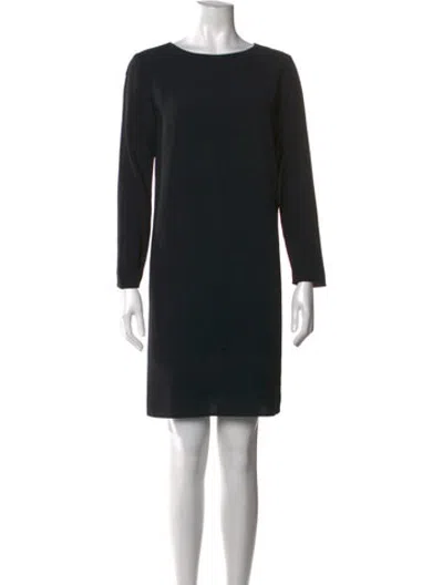 Pre-owned The Row Crew Neck Mini Dress In Black