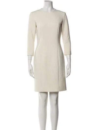 Pre-owned The Row Crew Neck Mini Dress In Neutral