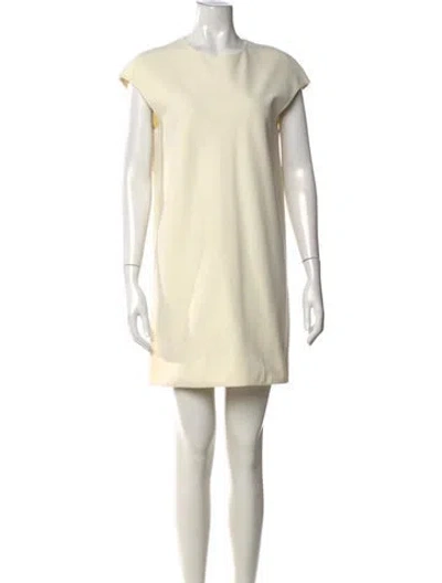 Pre-owned The Row Crew Neck Mini Dress In Neutrals