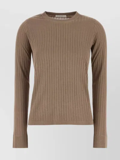 THE ROW CREW NECK RIBBED TEXTURE KEYA TOP