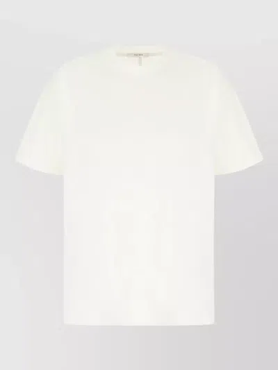 The Row Crew Neck Short Sleeve Cotton T-shirt In White